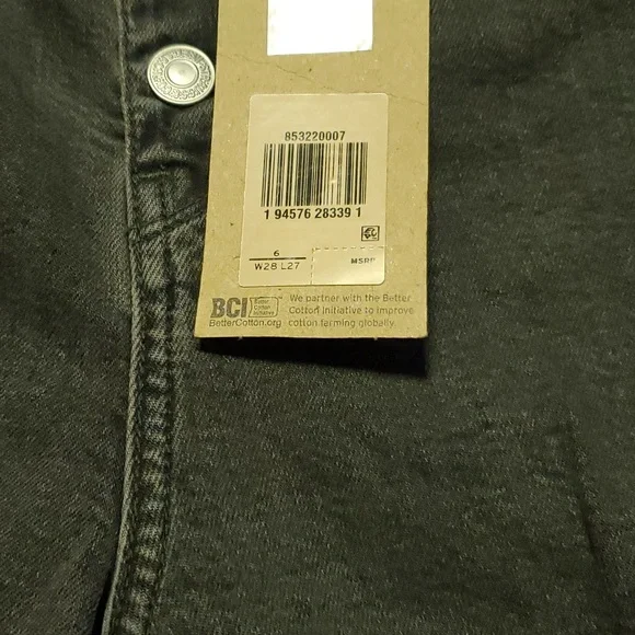 Nwt Levi's mile wide button crop sz 28 - Picture 4 of 4